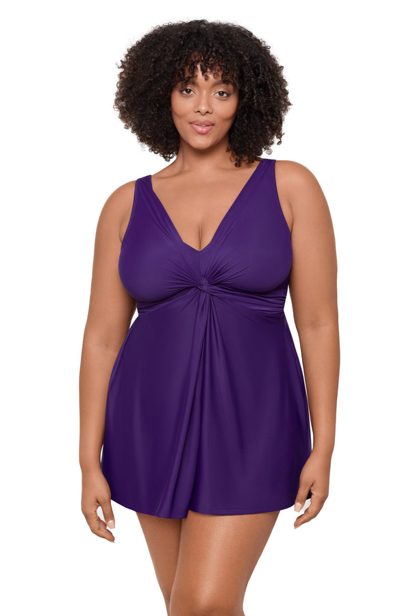 MiracleSuit Women’s Solids Plus Size Marais Swimdress